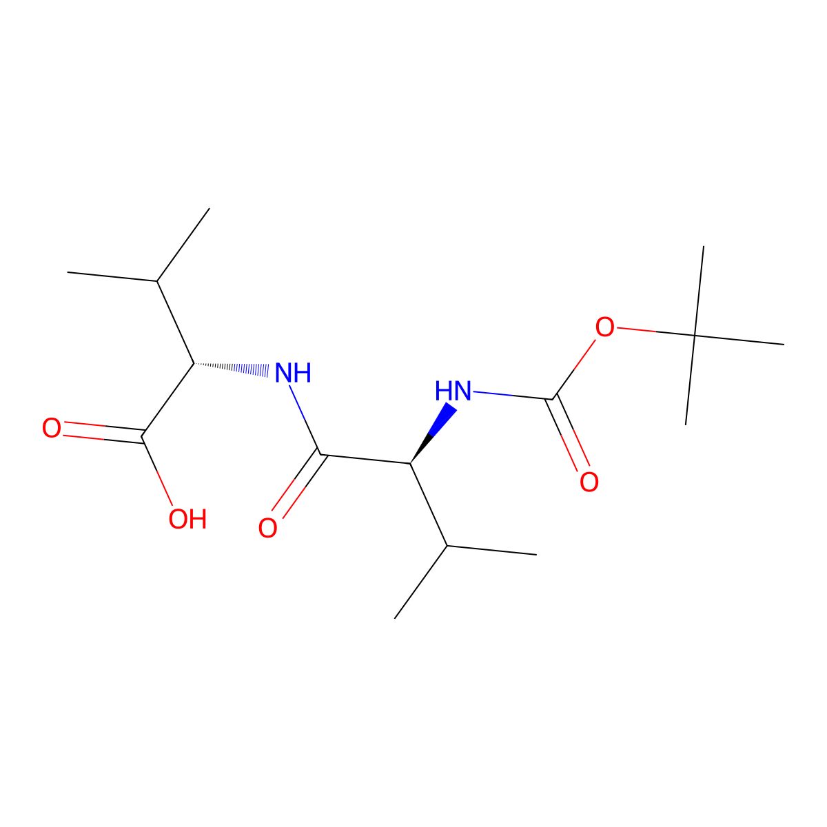N-(tert-Butoxycarbonyl)-L-valyl-L-valine molecular structure, CAS 69209-73-0