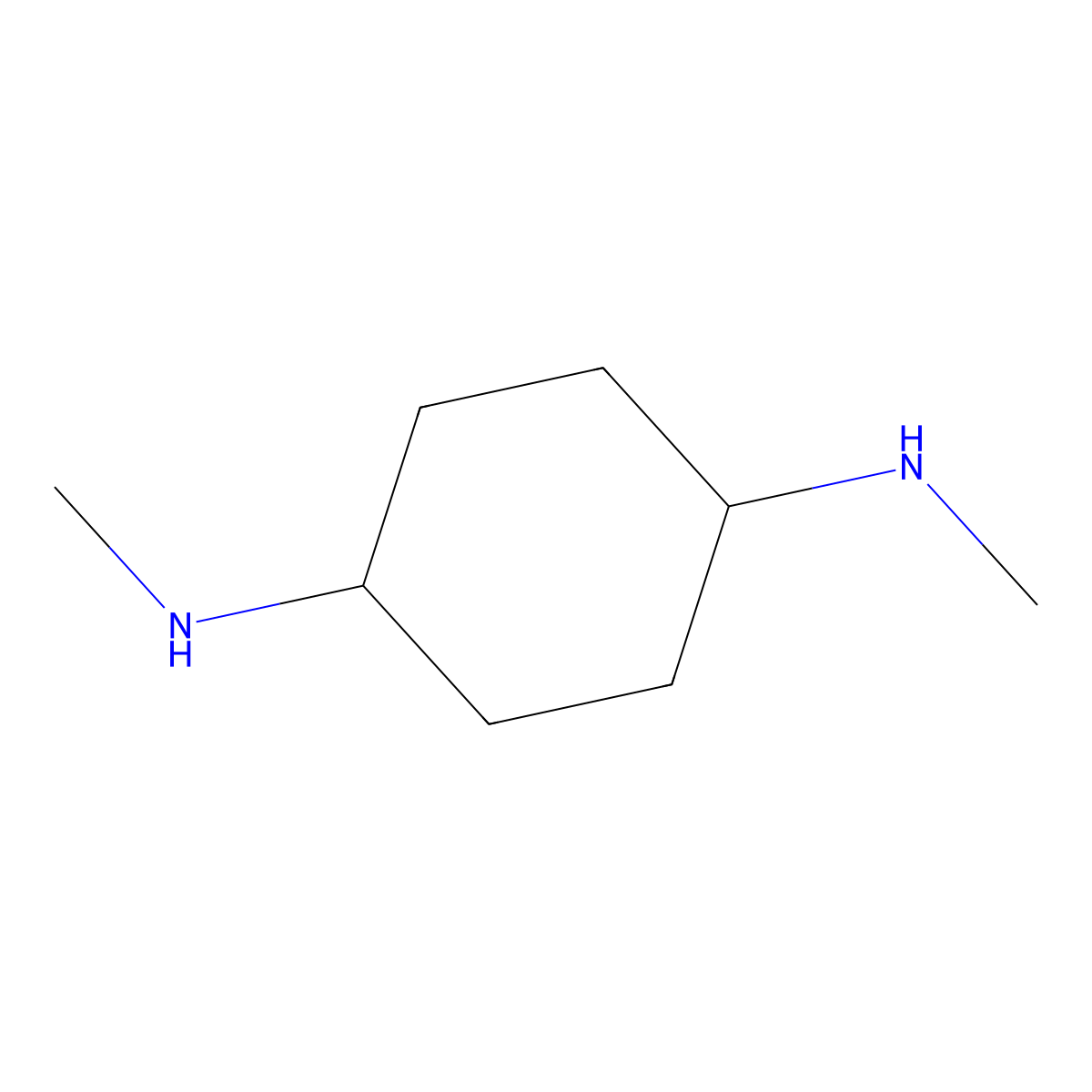 1-N,4-N-dimethylcyclohexane-1,4-diamine molecular structure, CAS 6921-01-3