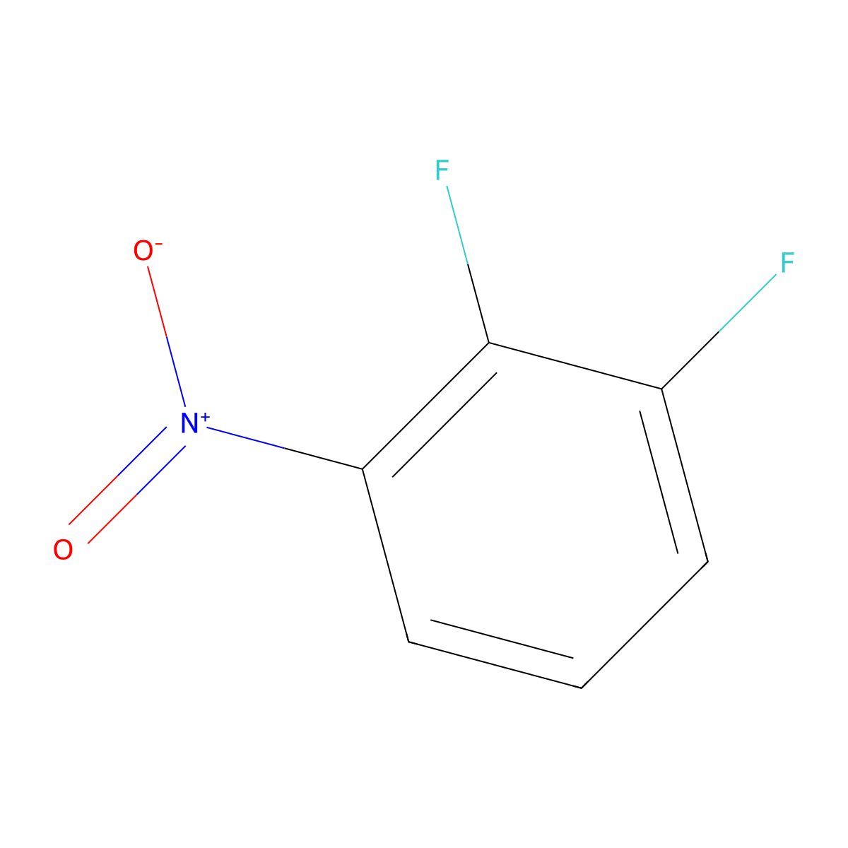 1,2-Difluoro-3-nitrobenzene molecular structure, CAS 6921-22-8
