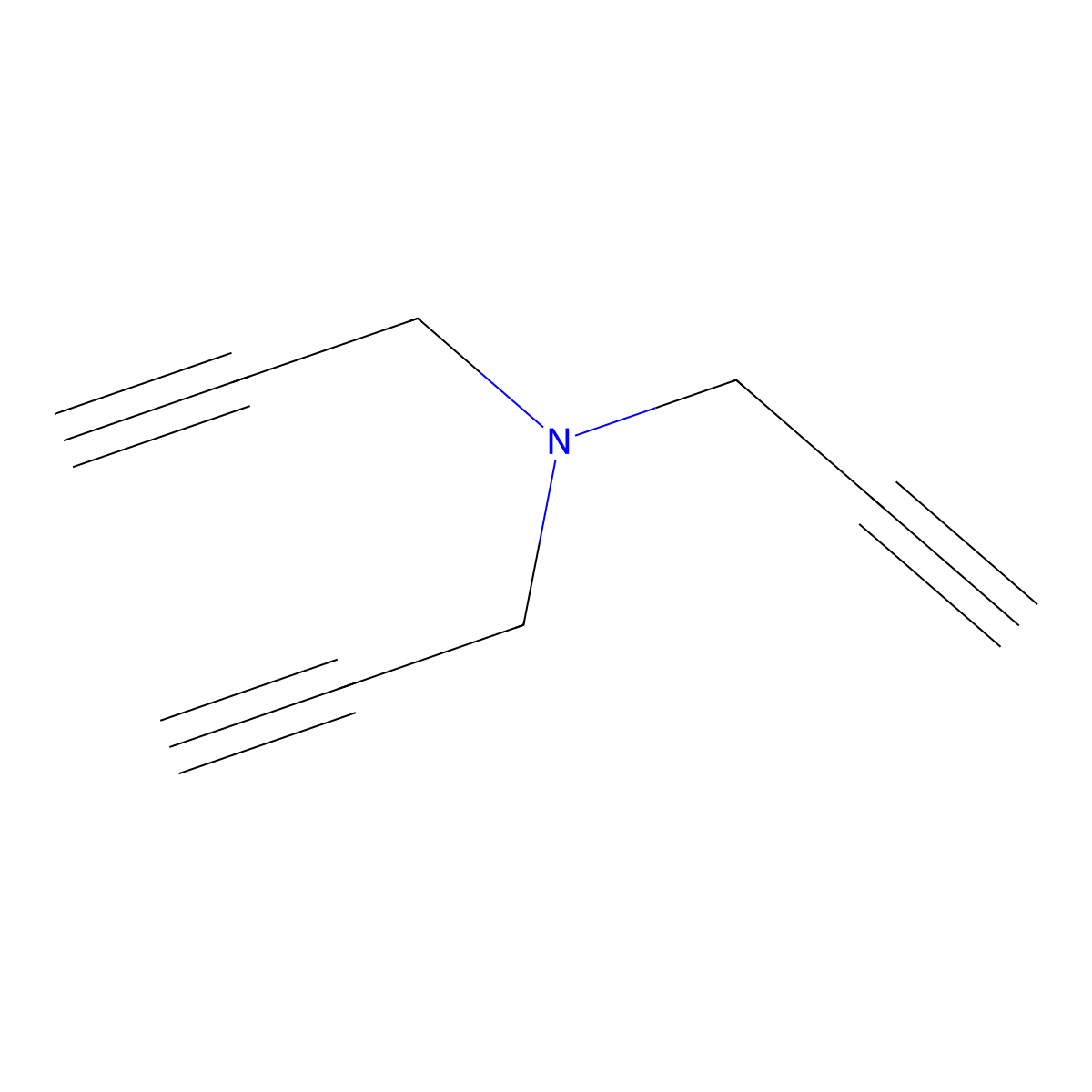 Tripropargylamine molecular structure, CAS 6921-29-5