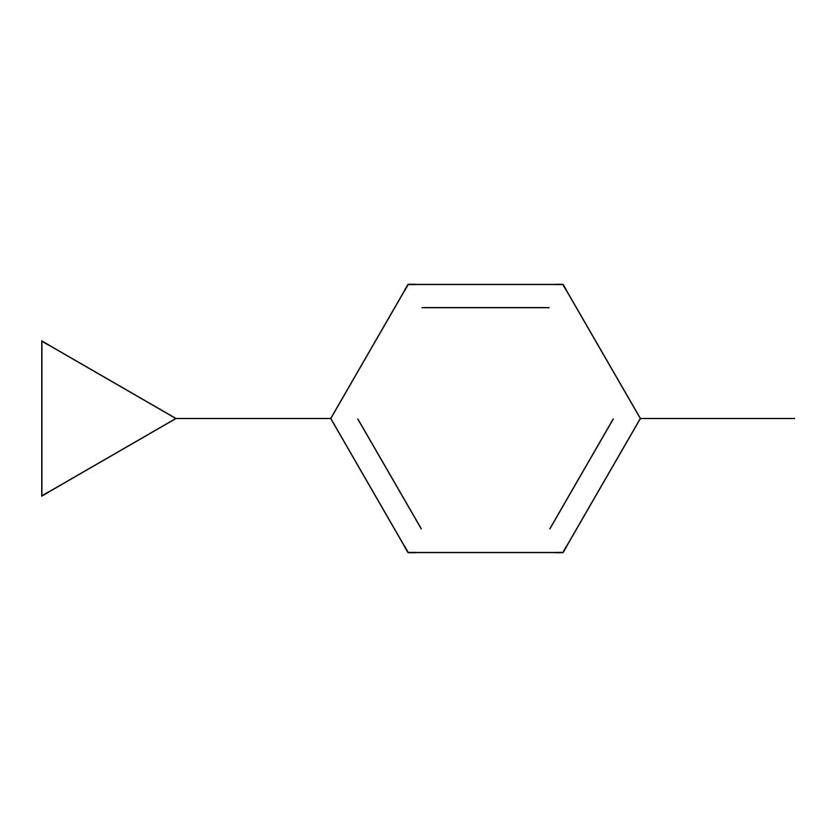 Benzene, 1-cyclopropyl-4-methyl- molecular structure, CAS 6921-43-3