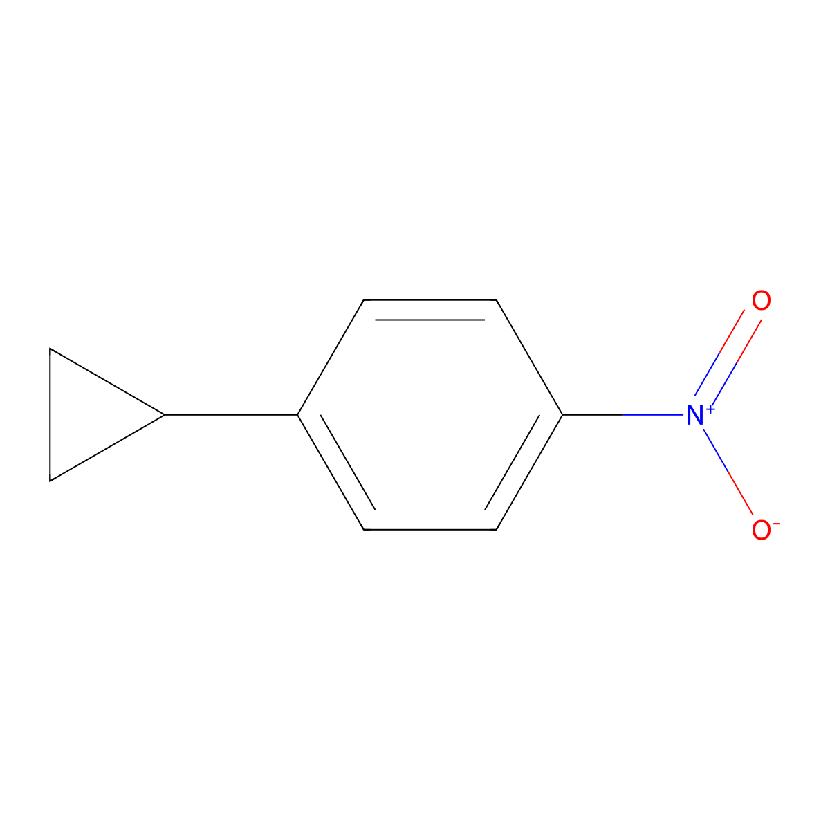 1-Cyclopropyl-4-nitrobenzene molecular structure, CAS 6921-44-4