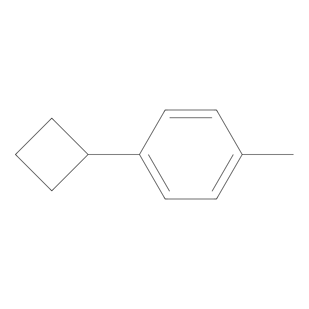 Benzene, 1-cyclobutyl-4-methyl- molecular structure, CAS 6921-47-7