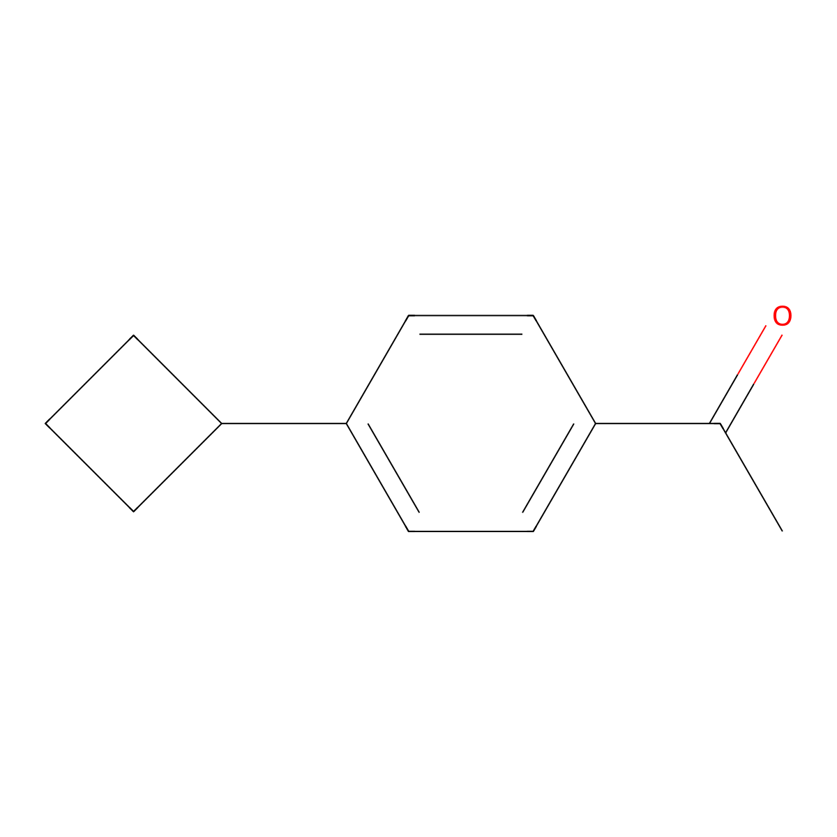 1-(4-Cyclobutylphenyl)ethan-1-one molecular structure, CAS 6921-50-2