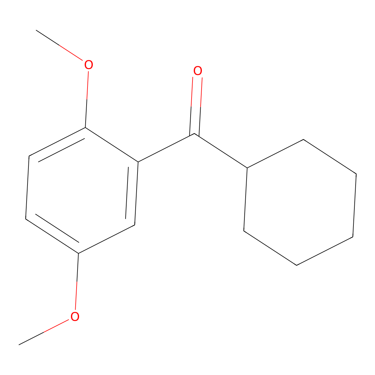 2,5-Dimethoxyphenyl cyclohexyl ketone molecular structure, CAS 69210-90-8