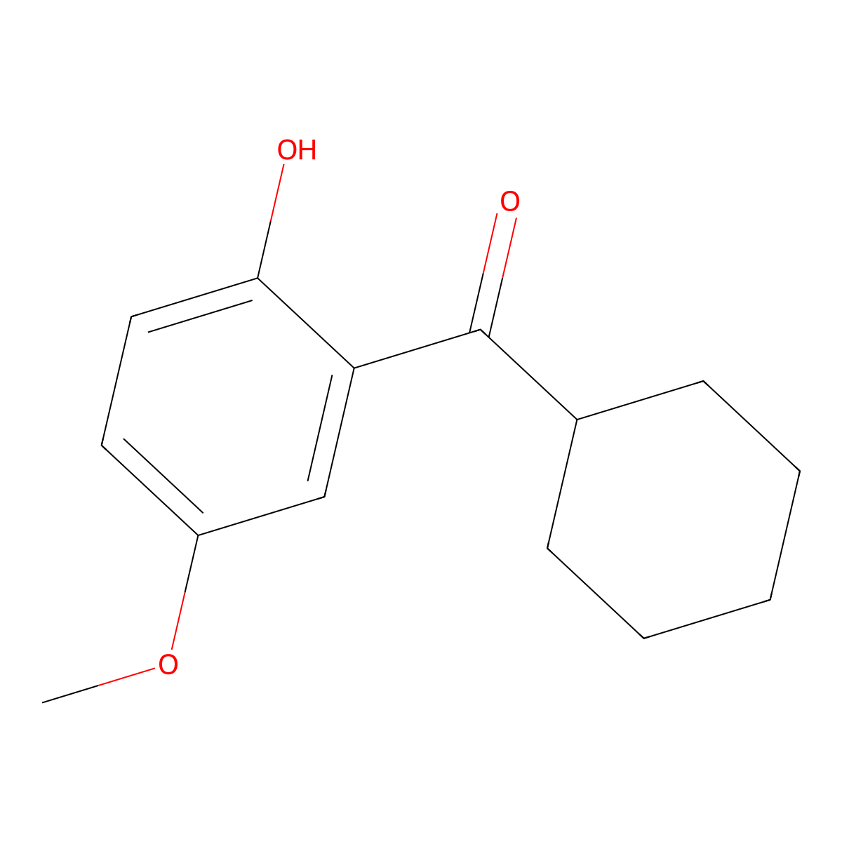 Cyclohexyl(2-hydroxy-5-methoxyphenyl)methanone molecular structure, CAS 69210-91-9