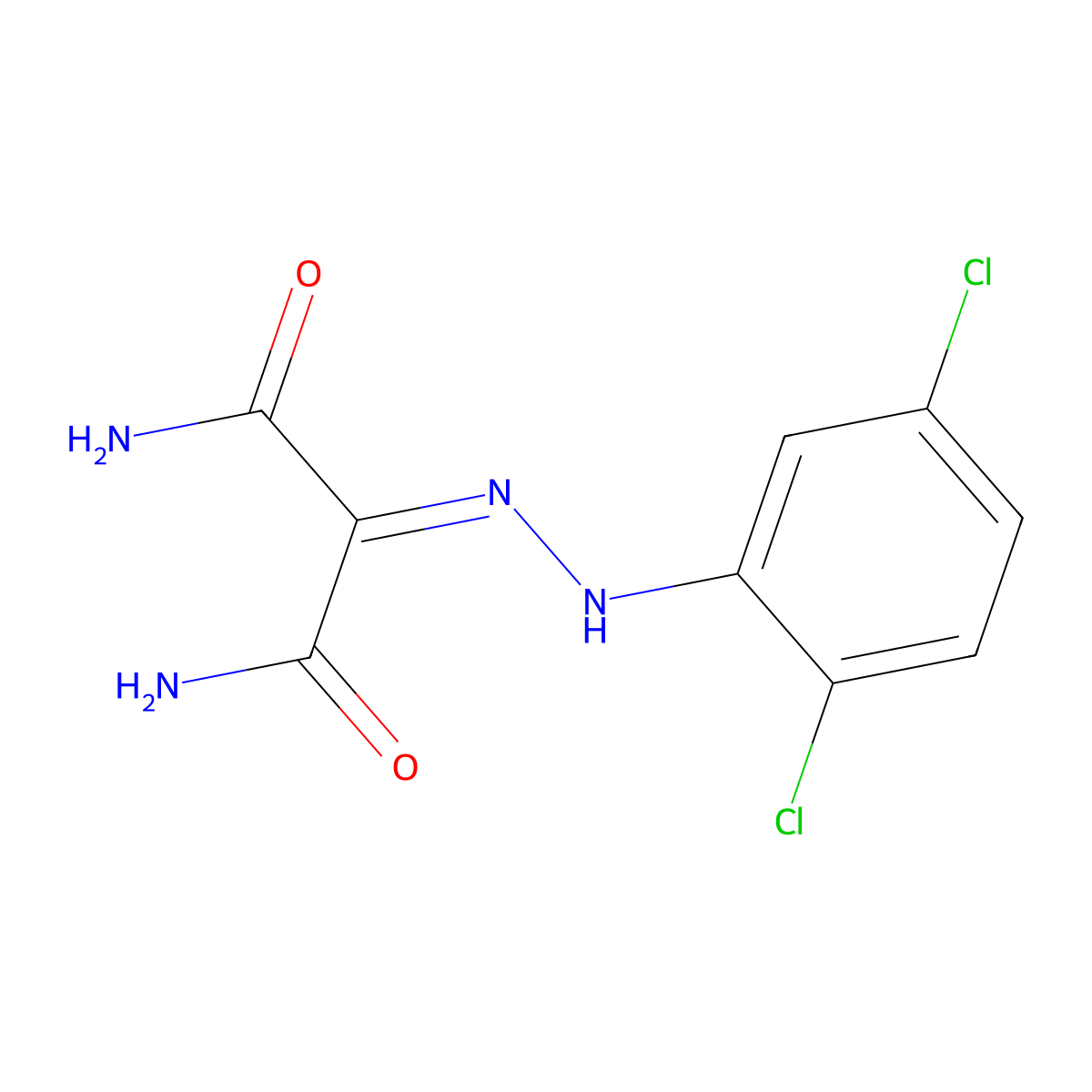 2-[(2,5-Dichlorophenyl)hydrazinylidene]propanediamide molecular structure, CAS 69211-05-8