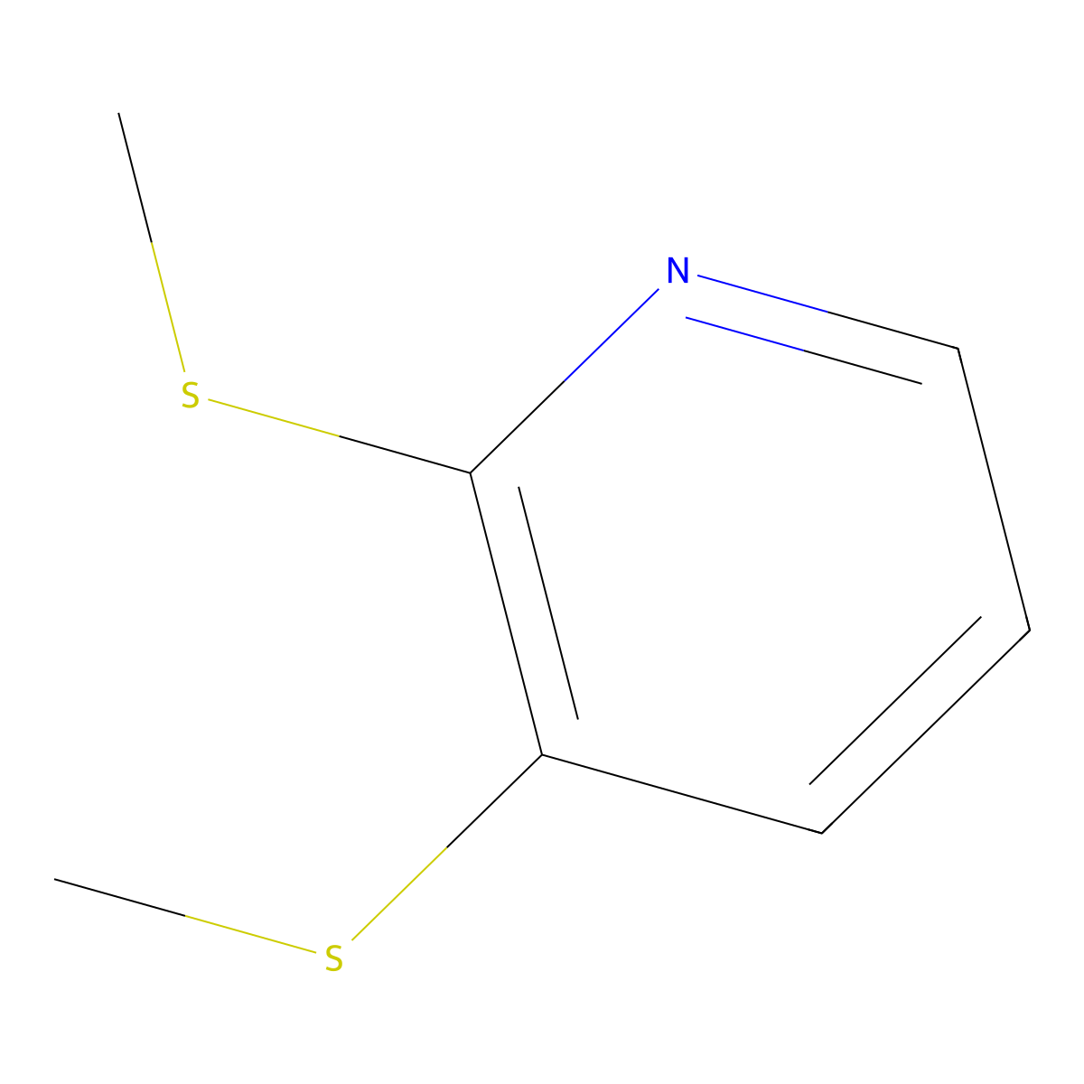 2,3-Bis(methylsulfanyl)pyridine molecular structure, CAS 69212-36-8