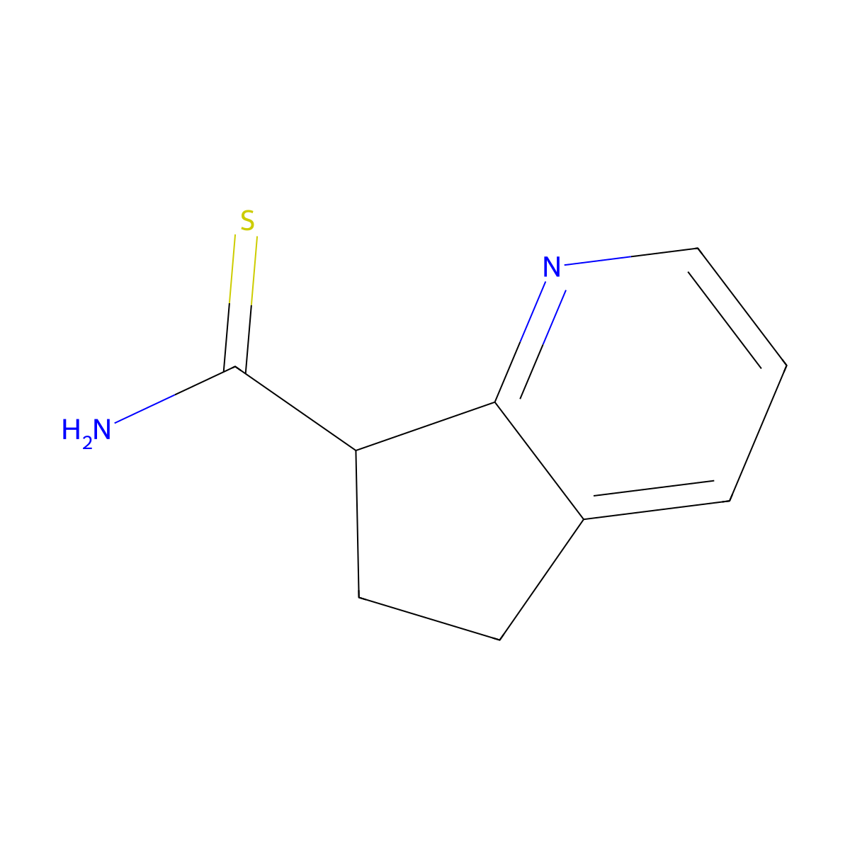 5H,6H,7H-cyclopenta[b]pyridine-7-carbothioamide molecular structure, CAS 69213-11-2