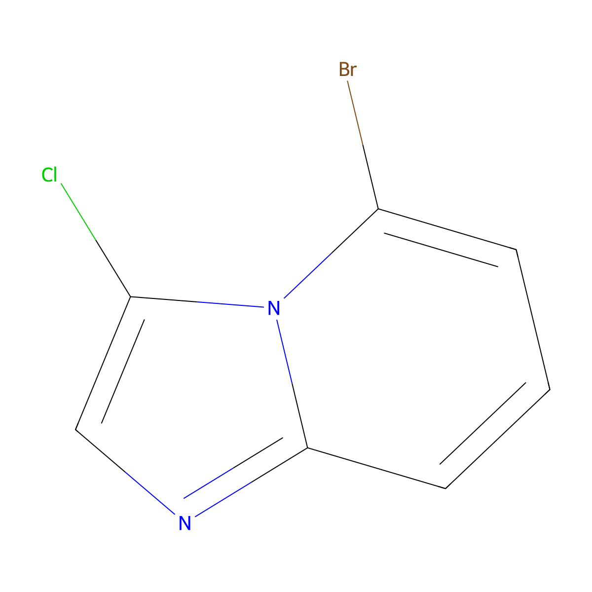 5-Bromo-3-chloroimidazo[1,2-A]pyridine molecular structure, CAS 69214-13-7