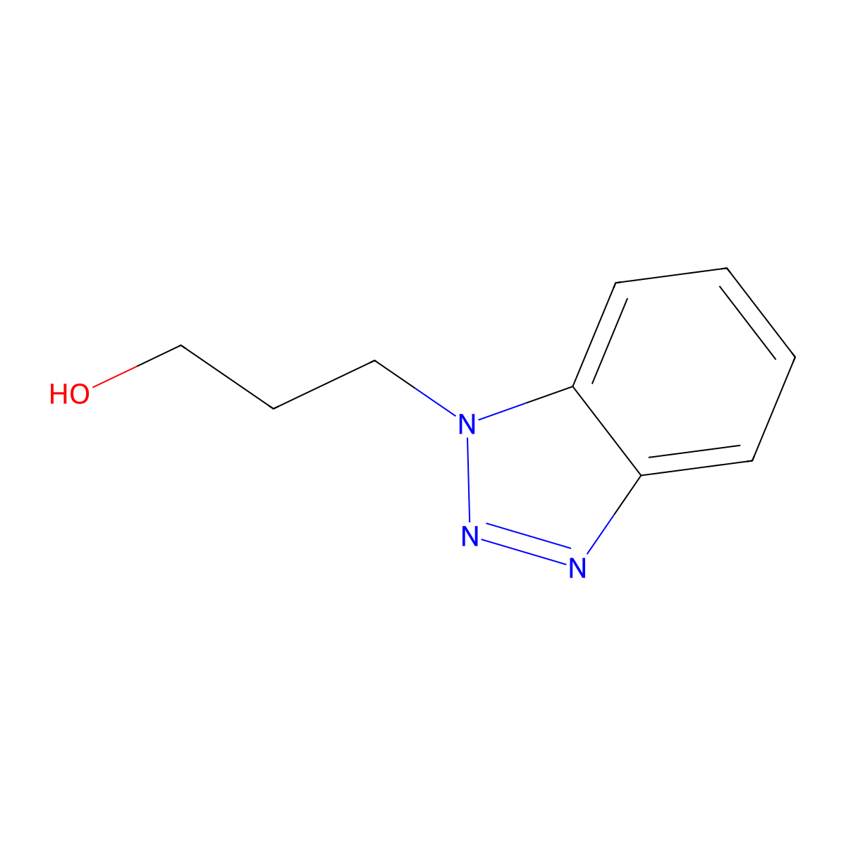 1-(3-Hydroxypropyl)benzotriazole molecular structure, CAS 69218-34-4