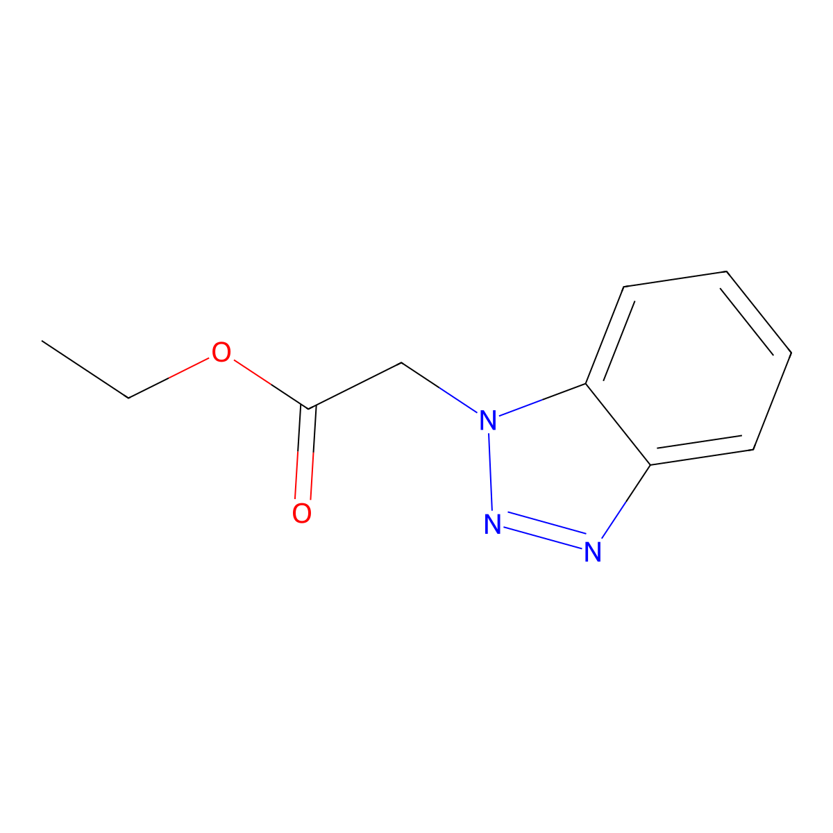 Ethyl 2-(1h-1,2,3-benzotriazol-1-yl)acetate molecular structure, CAS 69218-46-8