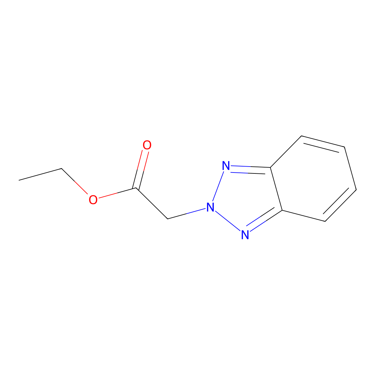 2H-Benzotriazole-2-acetic acid, ethyl ester molecular structure, CAS 69218-51-5