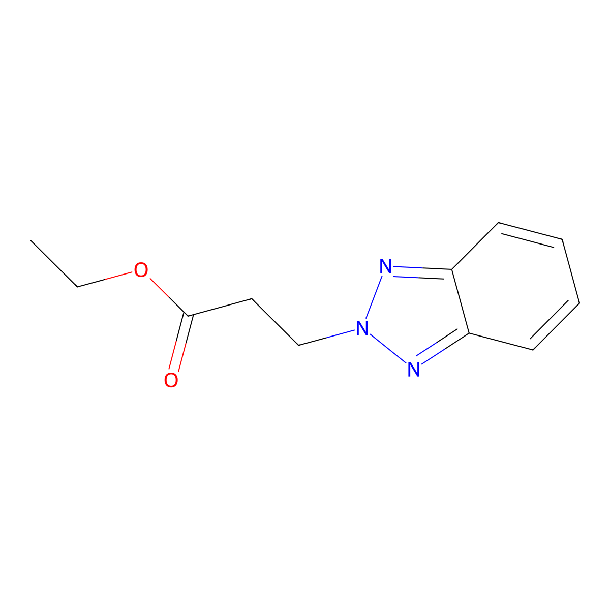 Ethyl 3-(2H-1,2,3-benzotriazol-2-YL)propanoate molecular structure, CAS 69218-52-6
