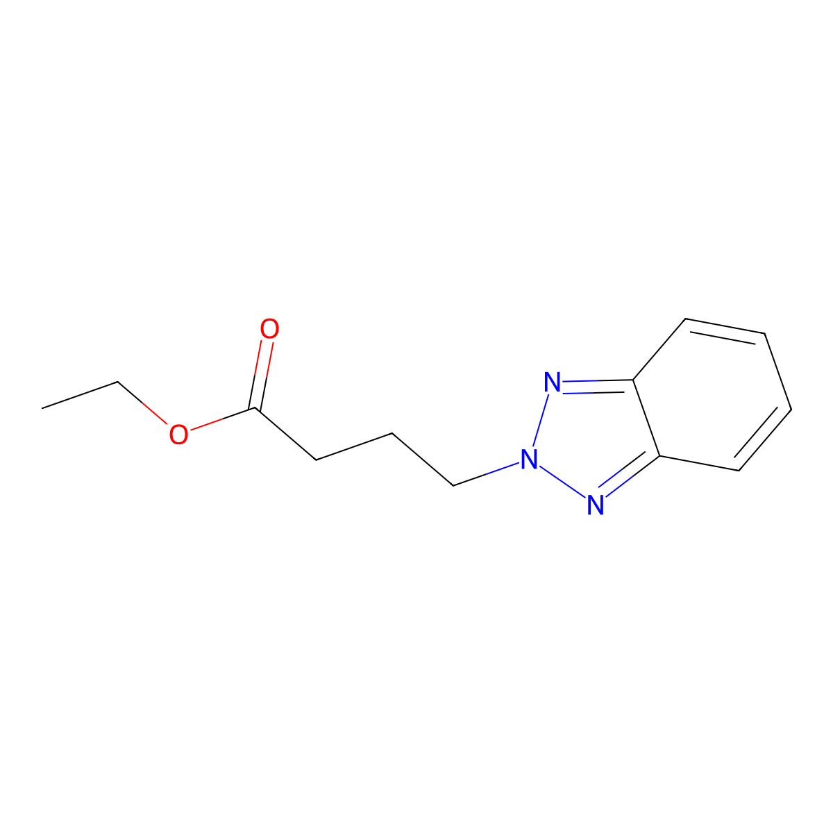 Ethyl 4-(2H-benzo[d][1,2,3]triazol-2-yl)butanoate molecular structure, CAS 69218-53-7