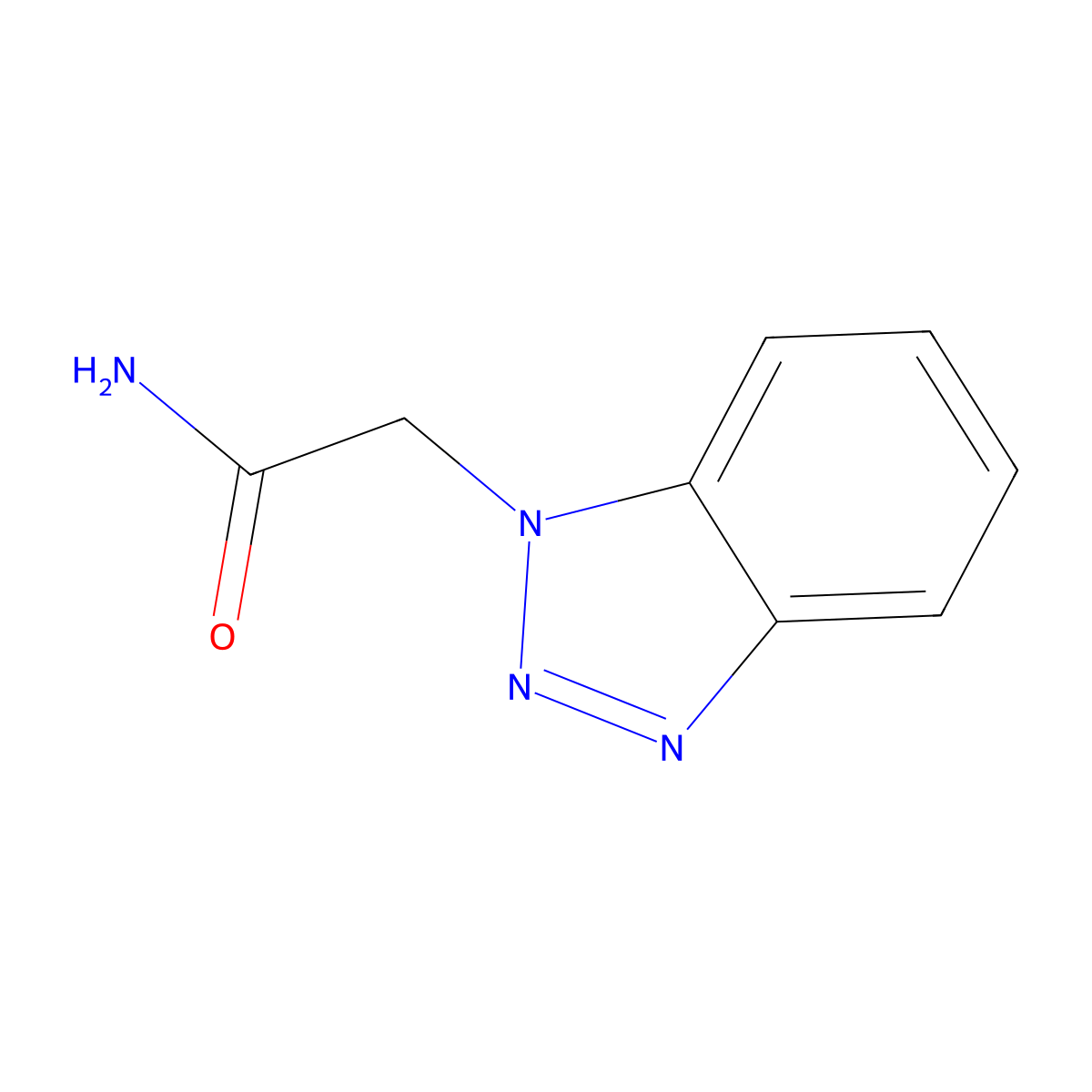 2-Benzotriazol-1-YL-acetamide molecular structure, CAS 69218-56-0