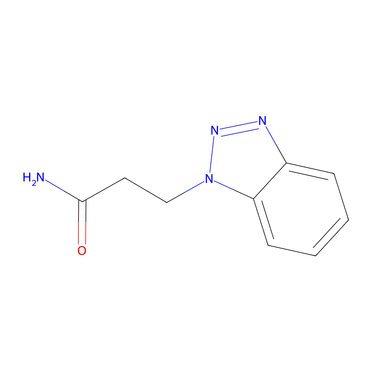 1H-Benzotriazole-1-propanamide molecular structure, CAS 69218-57-1