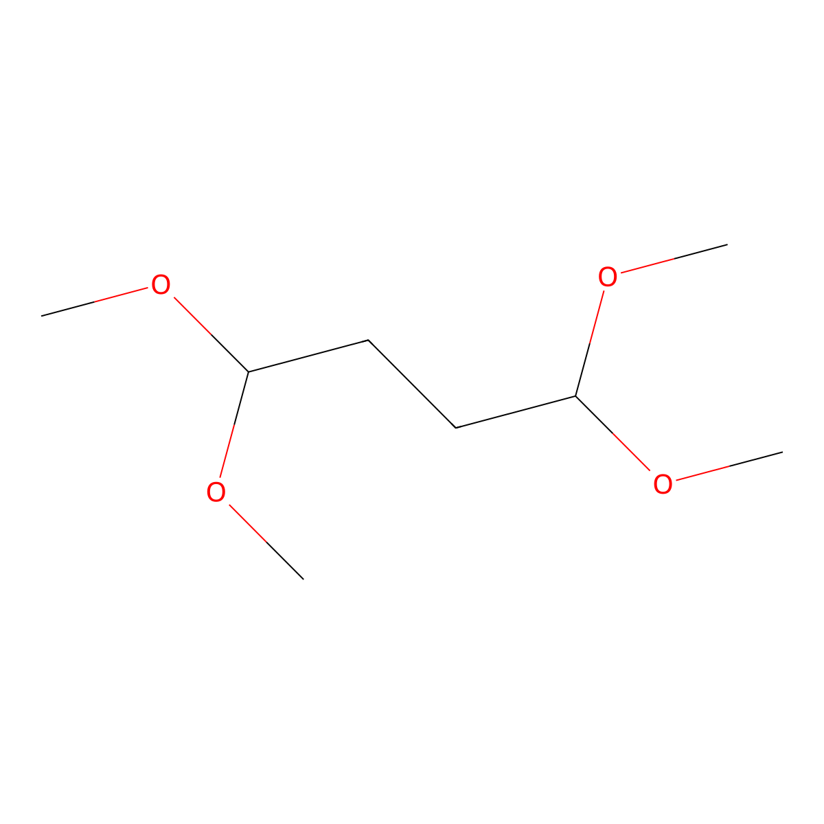 1,1,4,4-Tetramethoxybutane molecular structure, CAS 6922-39-0
