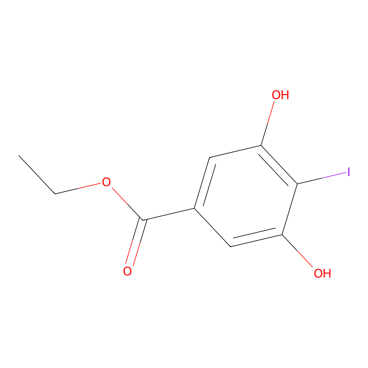 Ethyl 3,5-dihydroxy-4-iodobenzoate molecular structure, CAS 692204-84-5