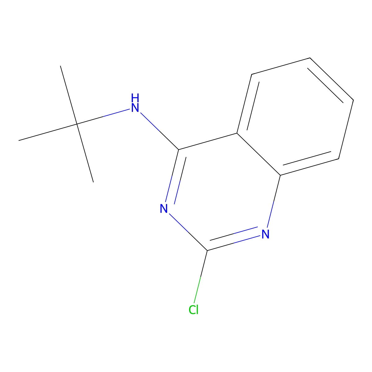 N-tert-butyl-2-chloroquinazolin-4-amine molecular structure, CAS 69221-54-1