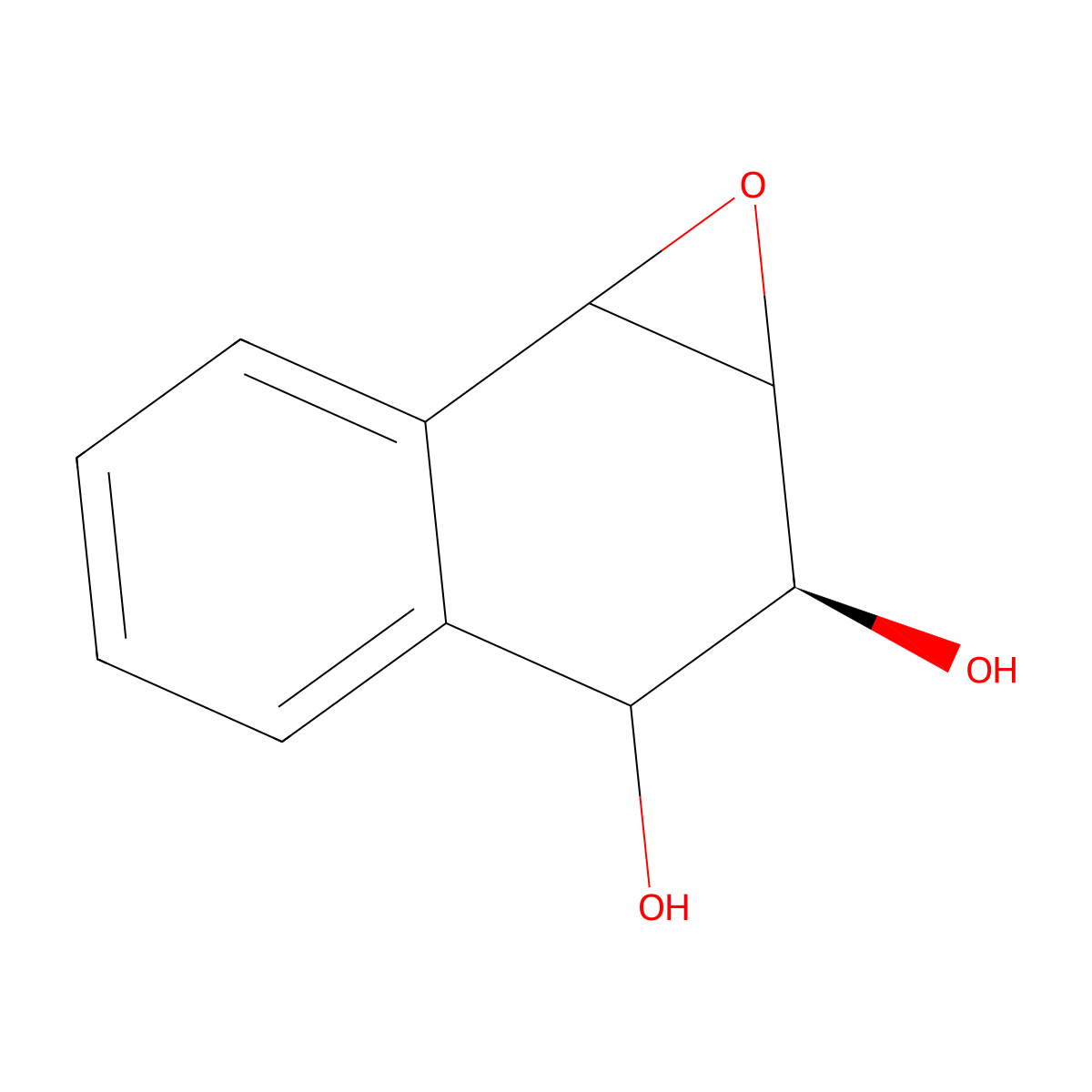 Naphthalene-1,2-diol-3,4-epoxide, syn molecular structure, CAS 69222-27-1