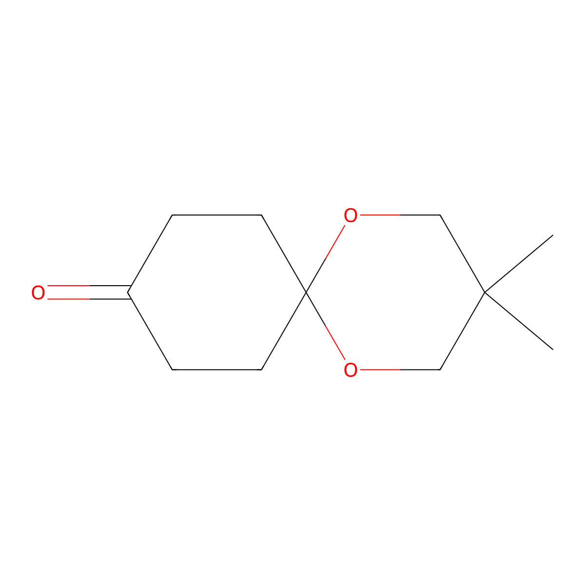 3,3-Dimethyl-1,5-dioxaspiro(5.5)undecan-9-one molecular structure, CAS 69225-59-8