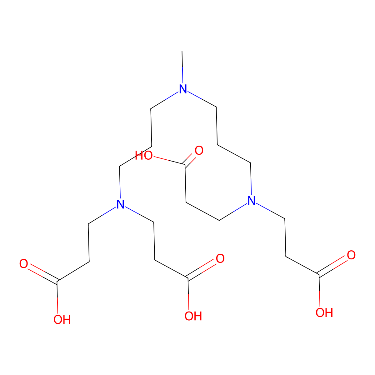 Bis(bis(2-carboxyethyl)aminopropyl)methylamine molecular structure, CAS 692250-70-7