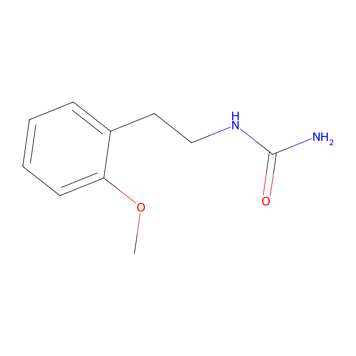 Urea, (2-methoxyphenethyl)- molecular structure, CAS 69226-62-6