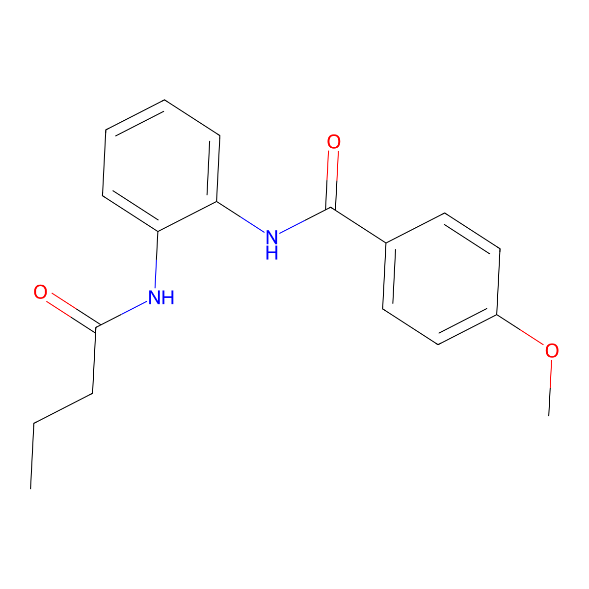N-[2-(butanoylamino)phenyl]-4-methoxybenzamide molecular structure, CAS 692260-53-0