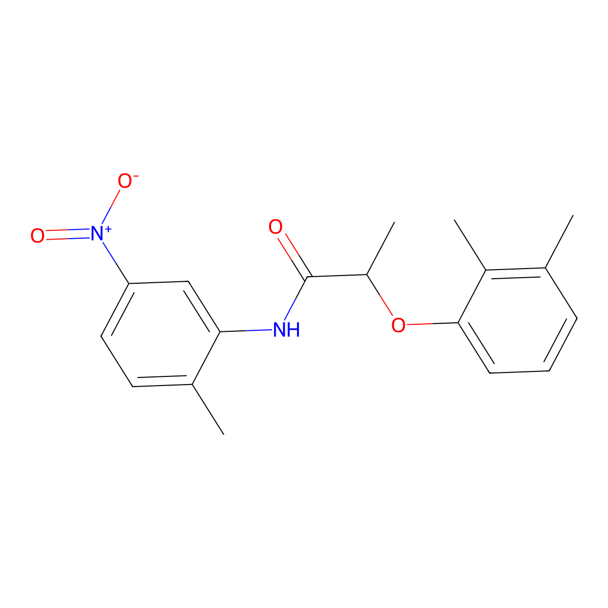 2-(2,3-dimethylphenoxy)-N-(2-methyl-5-nitrophenyl)propanamide molecular structure, CAS 692260-75-6