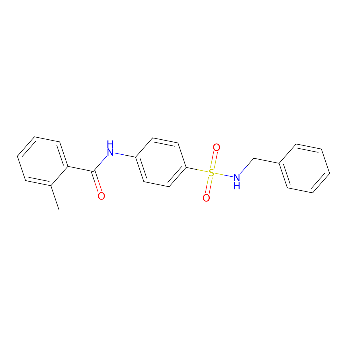 N-[4-(benzylsulfamoyl)phenyl]-2-methylbenzamide molecular structure, CAS 692261-84-0