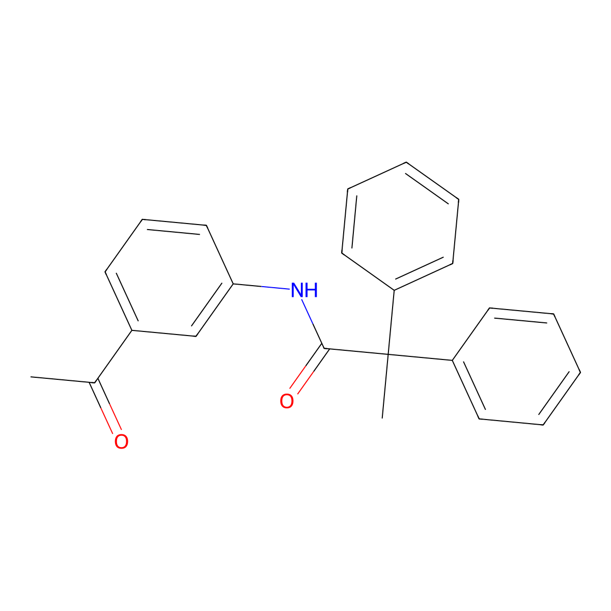 N-(3-acetylphenyl)-2,2-diphenylpropanamide molecular structure, CAS 692262-20-7