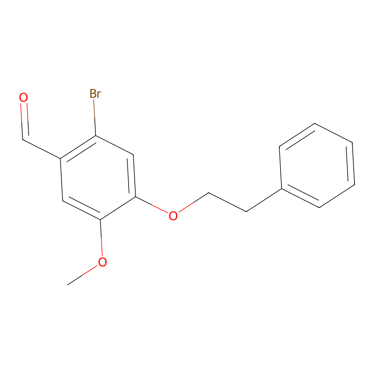 2-Bromo-5-methoxy-4-(2-phenylethoxy)benzaldehyde molecular structure, CAS 692262-21-8