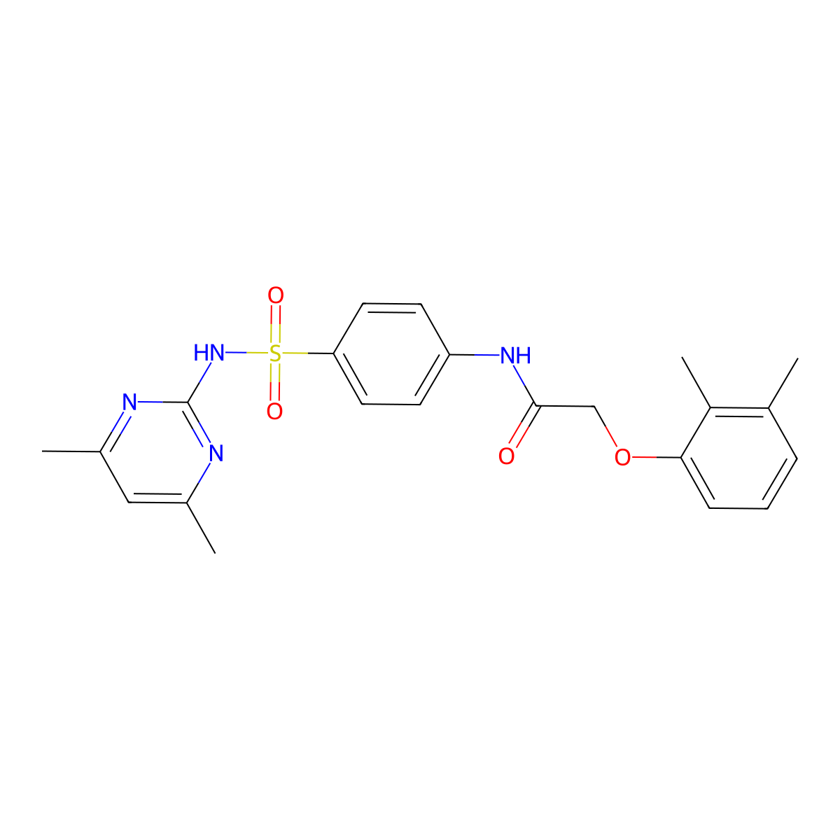 2-(2,3-dimethylphenoxy)-N-[4-[(4,6-dimethylpyrimidin-2-yl)sulfamoyl]phenyl]acetamide molecular structure, CAS 692262-31-0
