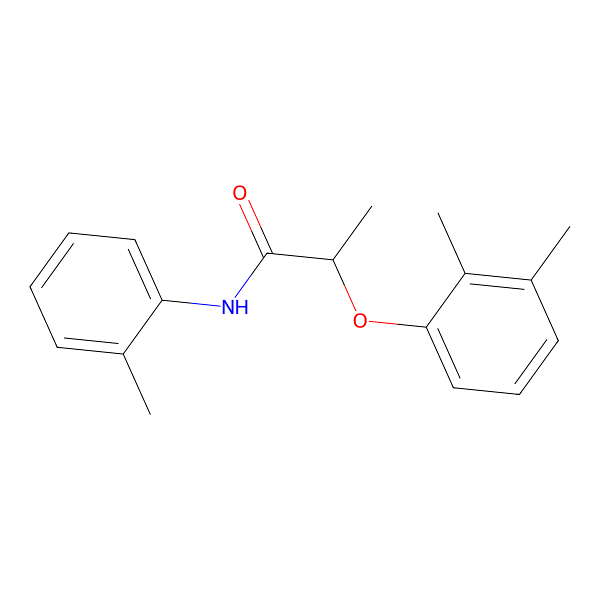 2-(2,3-dimethylphenoxy)-N-(2-methylphenyl)propanamide molecular structure, CAS 692263-24-4