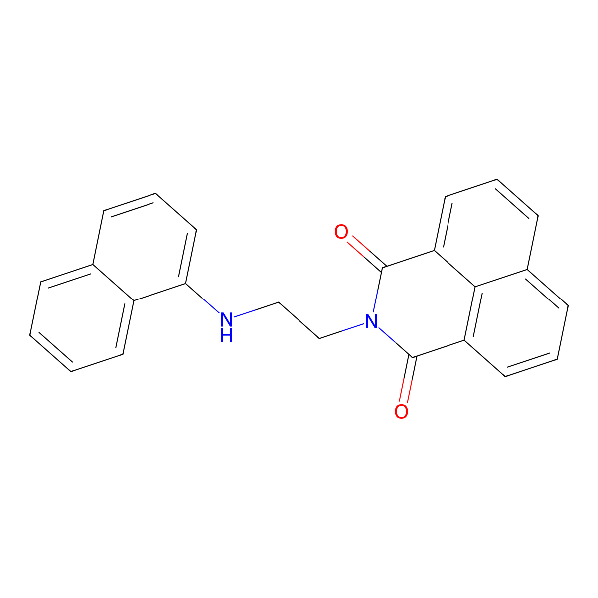 2-[2-(Naphthalen-1-ylamino)ethyl]benzo[de]isoquinoline-1,3-dione molecular structure, CAS 692263-26-6