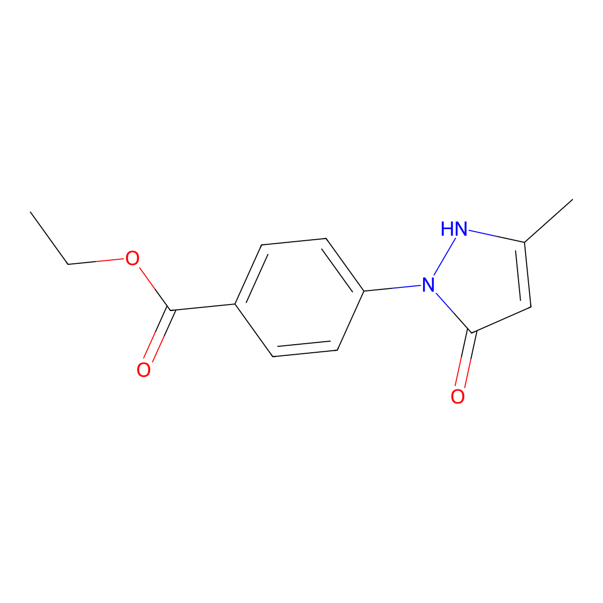 ethyl 4-(3-methyl-5-oxo-2,5-dihydro-1H-pyrazol-1-yl)benzoate molecular structure, CAS 692263-39-1