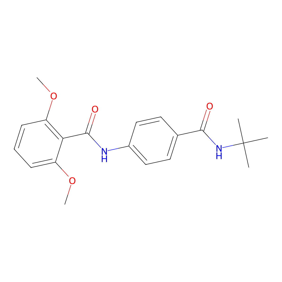 N-[4-(tert-butylcarbamoyl)phenyl]-2,6-dimethoxybenzamide molecular structure, CAS 692263-73-3