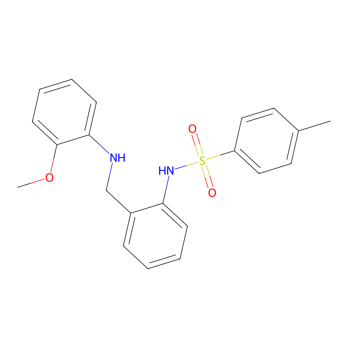 N-[2-[(2-methoxyanilino)methyl]phenyl]-4-methylbenzenesulfonamide molecular structure, CAS 692263-78-8