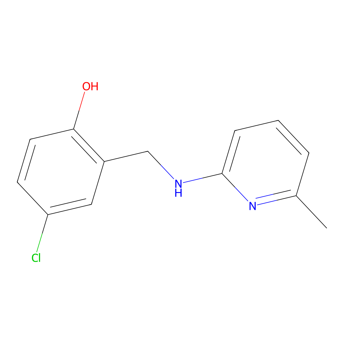 4-Chloro-2-{[(6-methylpyridin-2-yl)amino]methyl}phenol molecular structure, CAS 692263-86-8