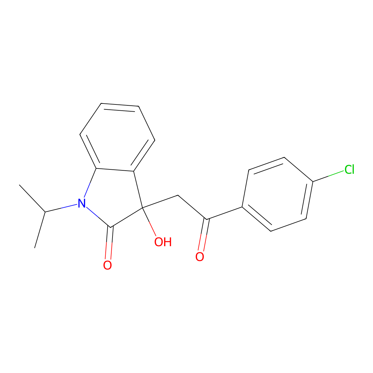 3-[2-(4-chlorophenyl)-2-oxoethyl]-3-hydroxy-1-(propan-2-yl)-1,3-dihydro-2H-indol-2-one molecular structure, CAS 692264-30-5
