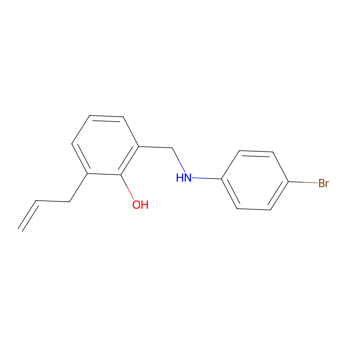 2-[(4-Bromoanilino)methyl]-6-prop-2-enylphenol molecular structure, CAS 692264-52-1