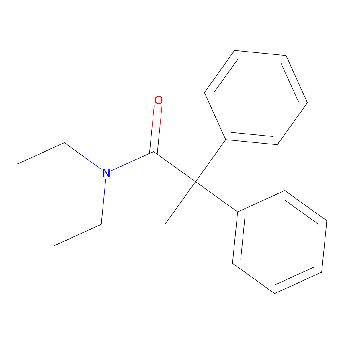 N,N-diethyl-2,2-diphenylpropanamide molecular structure, CAS 692264-77-0
