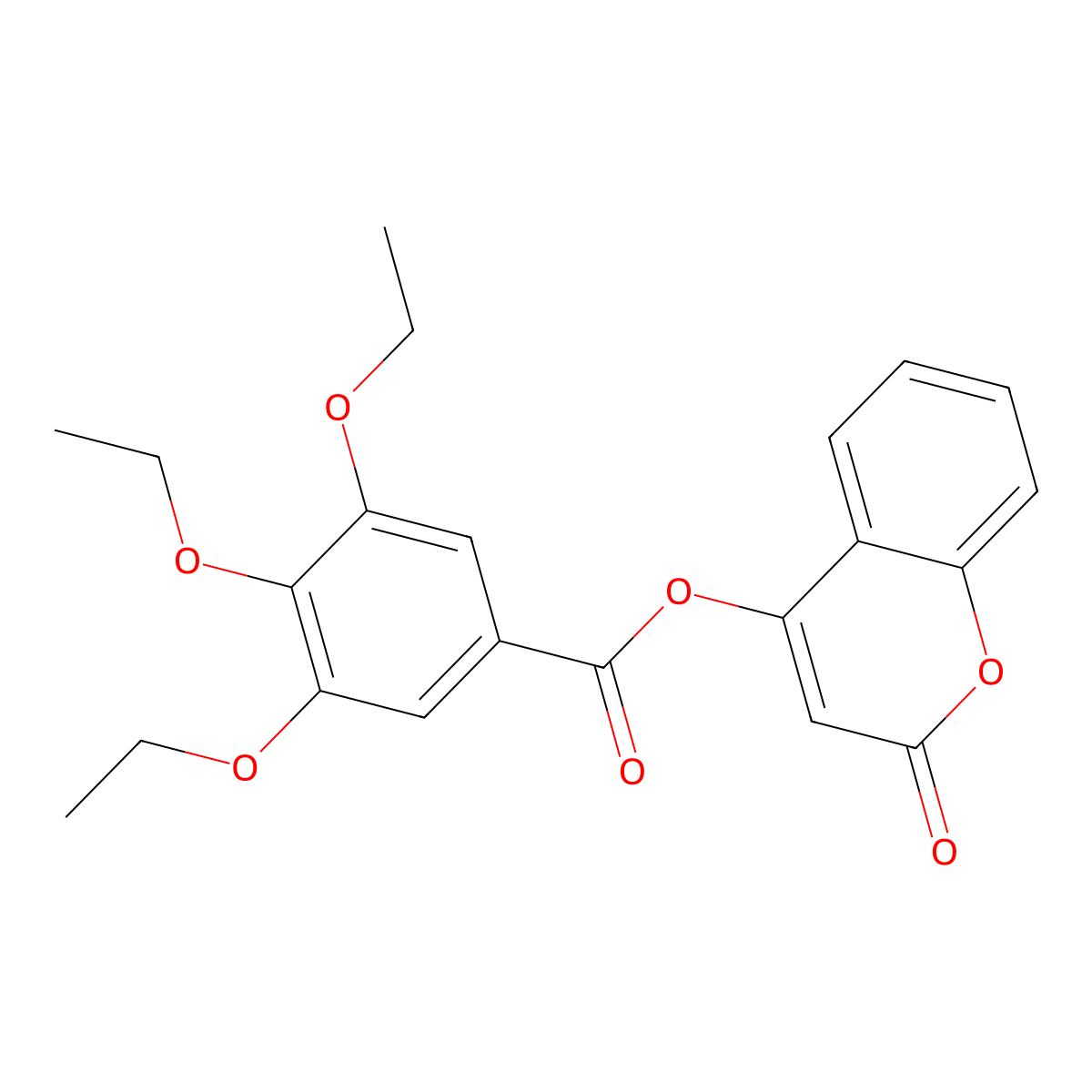 2-oxo-2H-chromen-4-yl 3,4,5-triethoxybenzoate molecular structure, CAS 692264-89-4