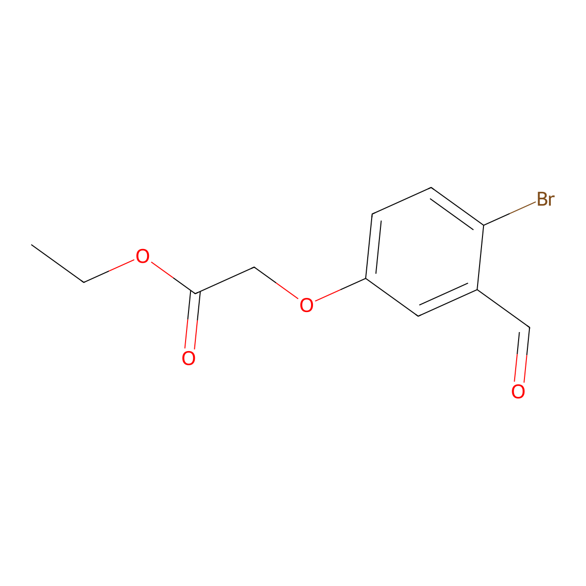 Ethyl 2-(4-bromo-3-formylphenoxy)acetate molecular structure, CAS 692264-90-7