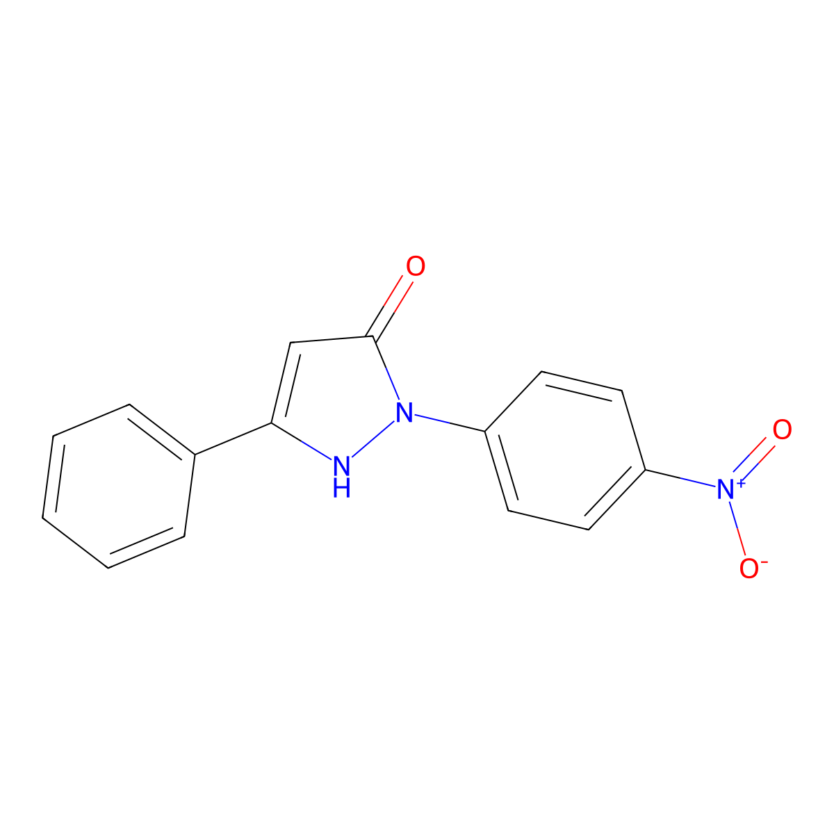 1-(4-nitrophenyl)-3-phenyl-1H-pyrazol-5-ol molecular structure, CAS 692264-91-8