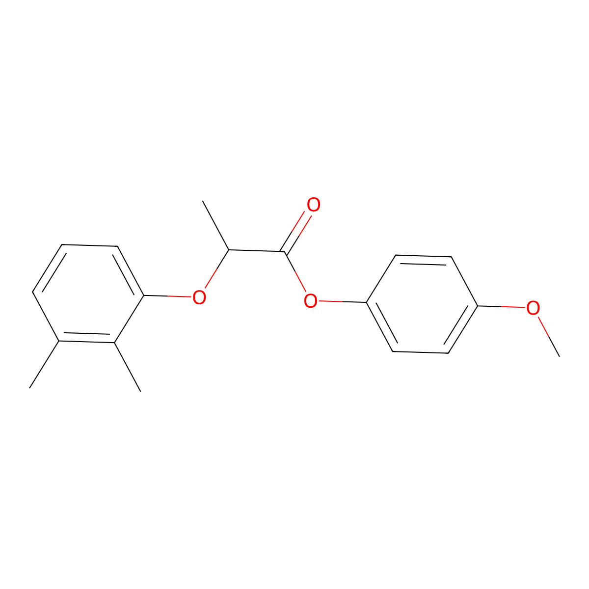 4-Methoxyphenyl 2-(2,3-dimethylphenoxy)propanoate molecular structure, CAS 692265-04-6