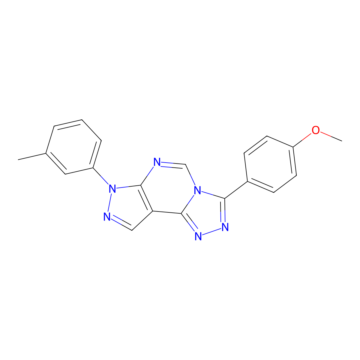 3-(4-methoxyphenyl)-7-(3-methylphenyl)-7H-pyrazolo[4,3-e][1,2,4]triazolo[4,3-c]pyrimidine molecular structure, CAS 692265-63-7