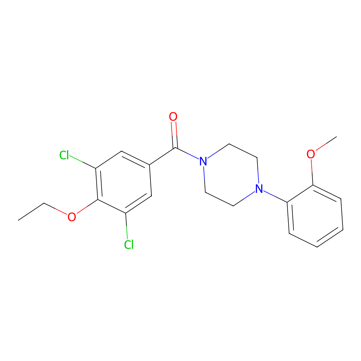 (3,5-Dichloro-4-ethoxyphenyl)-[4-(2-methoxyphenyl)piperazin-1-yl]methanone molecular structure, CAS 692265-64-8