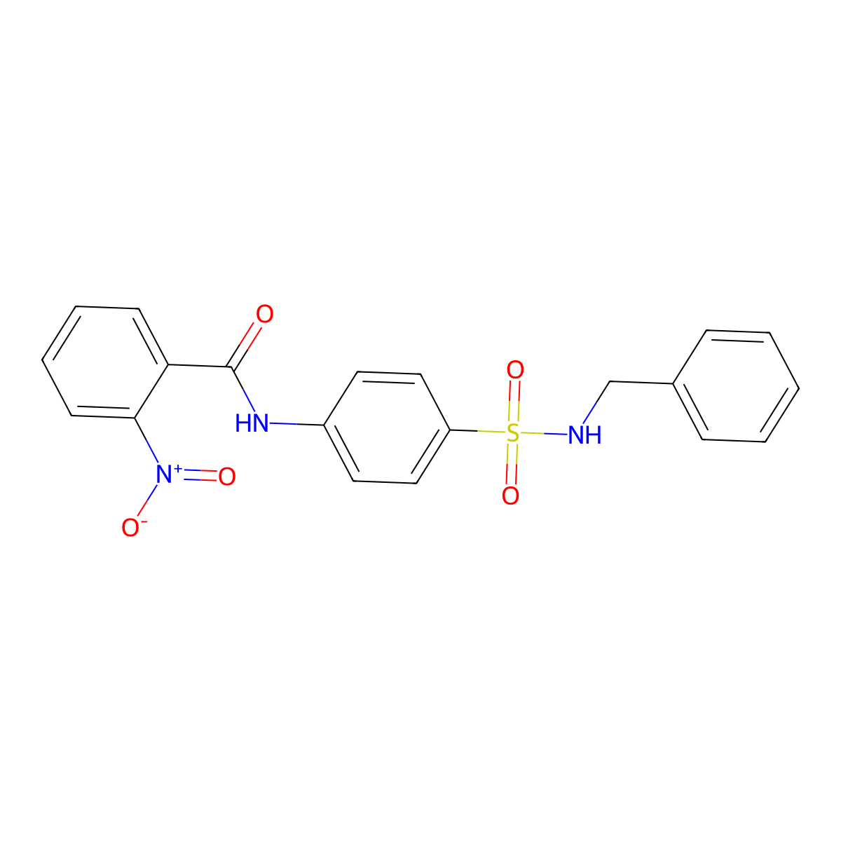 N-[4-(benzylsulfamoyl)phenyl]-2-nitrobenzamide molecular structure, CAS 692265-85-3